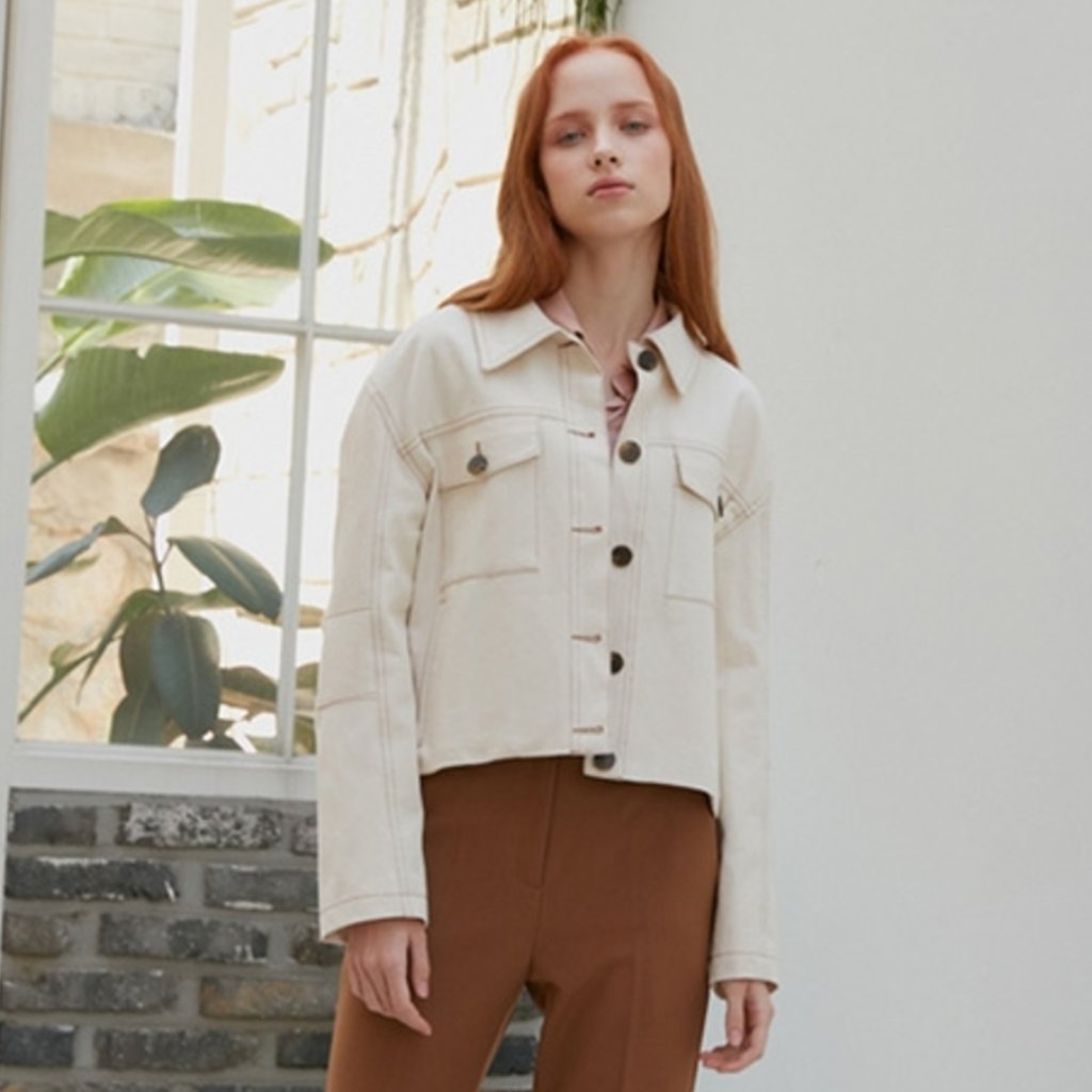 Atre Denim Jacket In Ivory